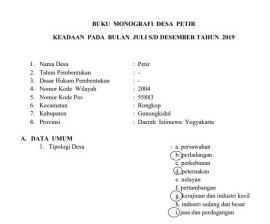 MONOGRAFI DESA PETIR TAHUN 2020